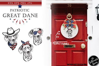 Great Dane Dog Patriotic Cut files and Sublimation SVG Loveleen Kaur 