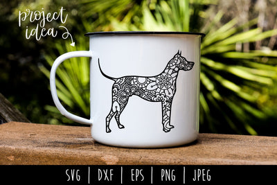 Great Dane Mandala Zentangle SVG SavoringSurprises 