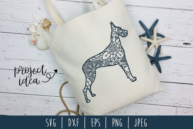 Great Dane Mandala Zentangle SVG SavoringSurprises 