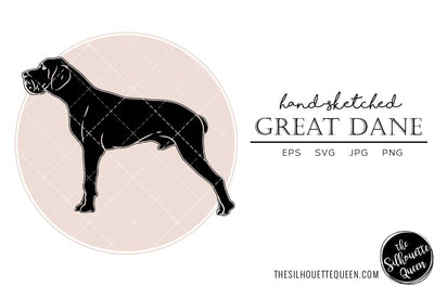 Great Dane Sketch SVG Loveleen Kaur 