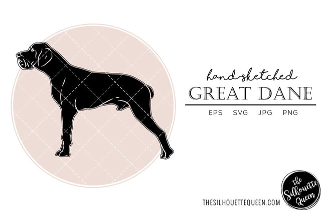 Great Dane Sketch SVG Loveleen Kaur 