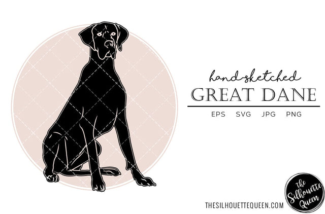 Great Dane Sketch SVG Loveleen Kaur 