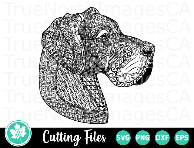 Great Dane SVG | Zentangle SVG | Mandala SVG SVG TrueNorthImagesCA 