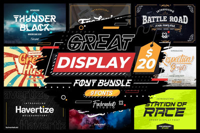 Great Display Font Bundle Font Fachranheit Studio 