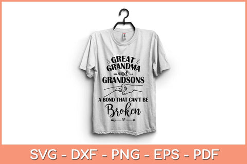 Great Grandma and Grandson A Bond That Can't Be Broken Svg Design SVG artprintfile 
