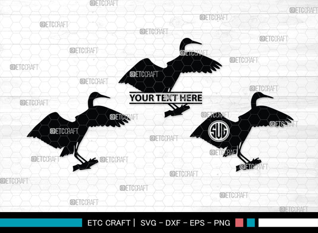 Great Heron Monogram, Great Heron Silhouette, Great Heron SVG, Heron Svg, Bird Svg, Bird Heron Svg, SB00275 SVG ETC Craft 