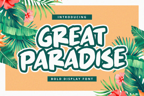 Great Paradise - Bold Display Font Font Alpaprana Studio 