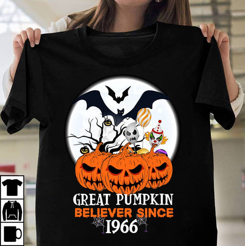 Great Pumpkin Believer Since 1966 SVG Cut File, Great Pumpkin Believer Since 1966 Sublimation PNG, Great Pumpkin Believer Since 1966 SVG Quotes SVG BlackCatsMedia 