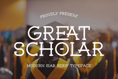 Great Scholar - Modern Slab Serif Typeface Font Masyafi Studio 