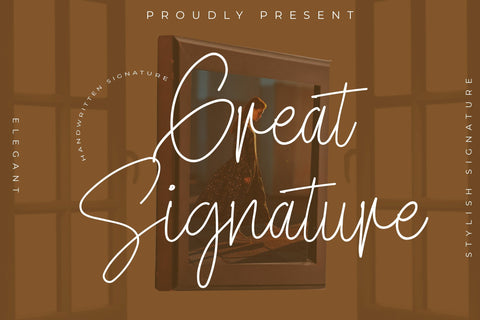 Great Signature Font LetterdayStudio 