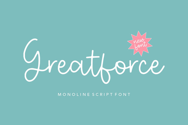 Greatforce Monoline Script Font Font Balpirick 