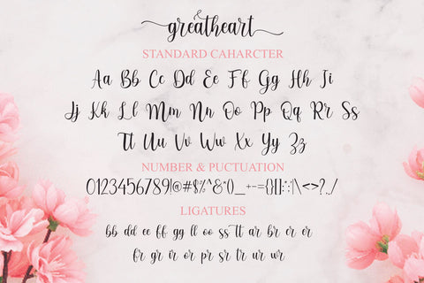 Greatheart Modern Calligraphy Font MJB Letters Studio 