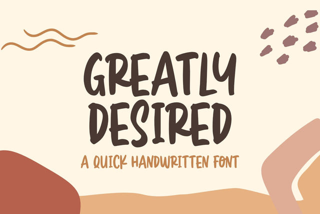 Greatly Desired - a Quick Handwritten Font Font nhfonts 