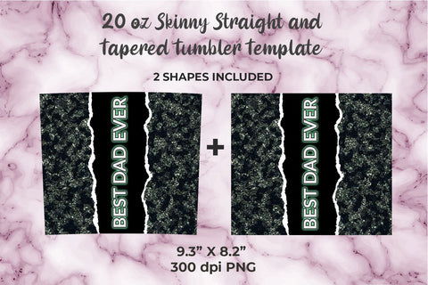 Gree Camouflage Best Dad Ever 20oz Skinny Tumbler Wrap Template Sublimation Sublimation Sublimatiz Designs 
