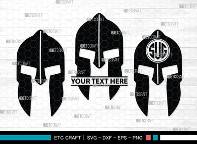 Greek Helmet Monogram, Greek Helmet Silhouette, Greek Helmet SVG, Spartan Helmet Svg, Trojan Svg, Warrior Helmet Svg, Spartan Svg, SB00442 SVG ETC Craft 