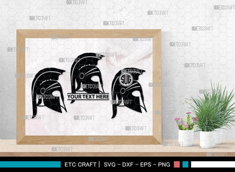 Greek Helmet Monogram, Greek Helmet Silhouette, Greek Helmet SVG, Spartan Helmet Svg, Trojan Svg, Warrior Helmet Svg, Spartan Svg, SB00442 SVG ETC Craft 