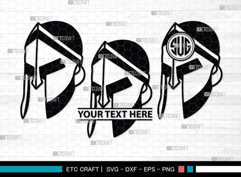 Greek Helmet Monogram, Greek Helmet Silhouette, Greek Helmet SVG, Spartan Helmet Svg, Trojan Svg, Warrior Helmet Svg, Spartan Svg, SB00442 SVG ETC Craft 