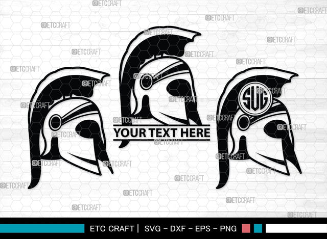 Greek Helmet Monogram, Greek Helmet Silhouette, Greek Helmet SVG, Spartan Helmet Svg, Trojan Svg, Warrior Helmet Svg, Spartan Svg, SB00442 SVG ETC Craft 
