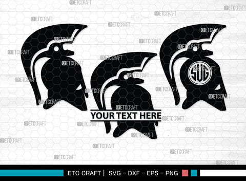 Greek Helmet Monogram, Greek Helmet Silhouette, Greek Helmet SVG, Spartan Helmet Svg, Trojan Svg, Warrior Helmet Svg, Spartan Svg, SB00442 SVG ETC Craft 