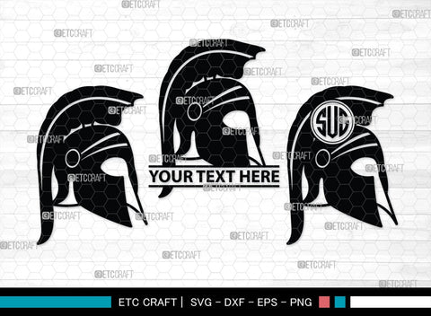 Greek Helmet Monogram, Greek Helmet Silhouette, Greek Helmet SVG, Spartan Helmet Svg, Trojan Svg, Warrior Helmet Svg, Spartan Svg, SB00442 SVG ETC Craft 