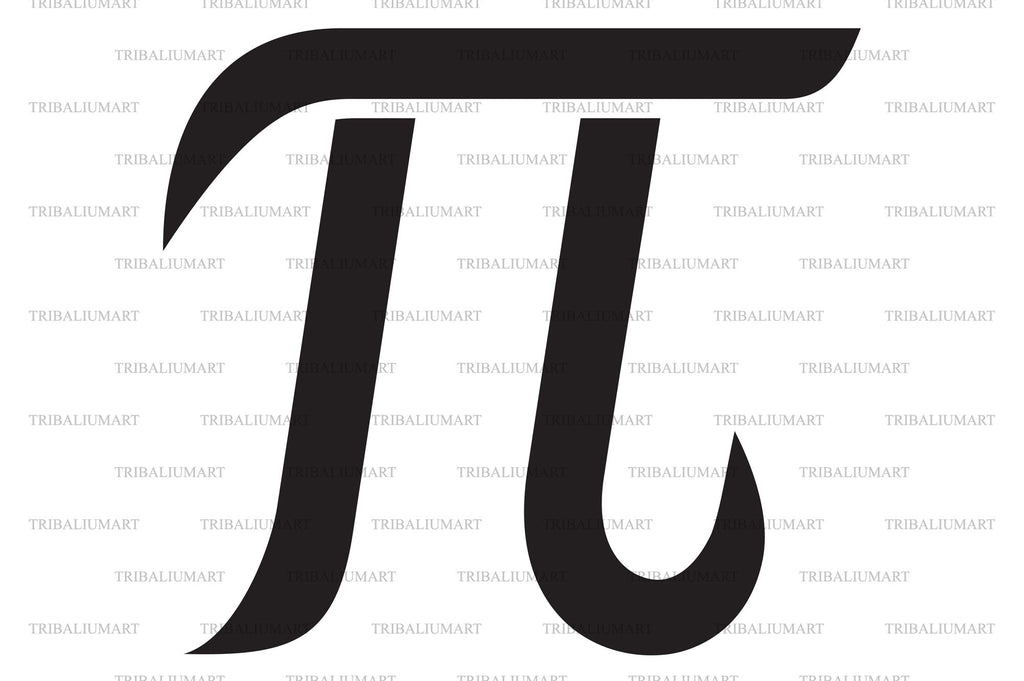 Cursive Greek Pi Write Greek letter Pi. Cut files for Cricut. Clip Art Silhouette (eps, svg ...