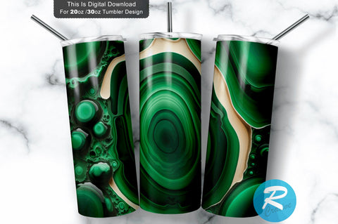 Green Agate 20 oz / 30 oz Tumbler PNG Sublimation Regulrcrative 