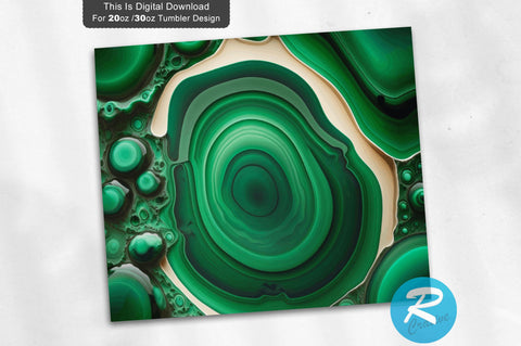 Green Agate 20 oz / 30 oz Tumbler PNG Sublimation Regulrcrative 