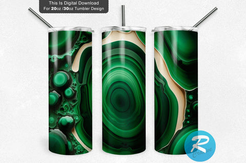 Green Agate 20 oz / 30 oz Tumbler PNG Sublimation Regulrcrative 