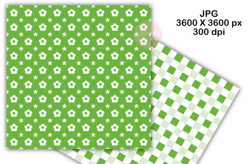 Green and White Pattern Seamless Digital Paper Backgrounds Digital Pattern SineDigitalDesign 