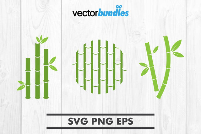 Green bamboo clip art svg SVG vectorbundles 