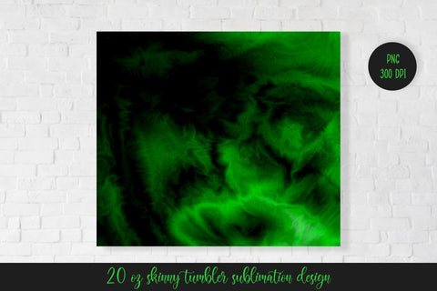 Green Black Marble Tumbler Sublimation Wrap. Abstract Tumbler Design Sublimation LaBelezoka 