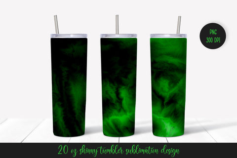 Green Black Marble Tumbler Sublimation Wrap. Abstract Tumbler Design Sublimation LaBelezoka 