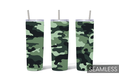 Green Camo Tumbler Sublimation Sublimation SvgOcean 