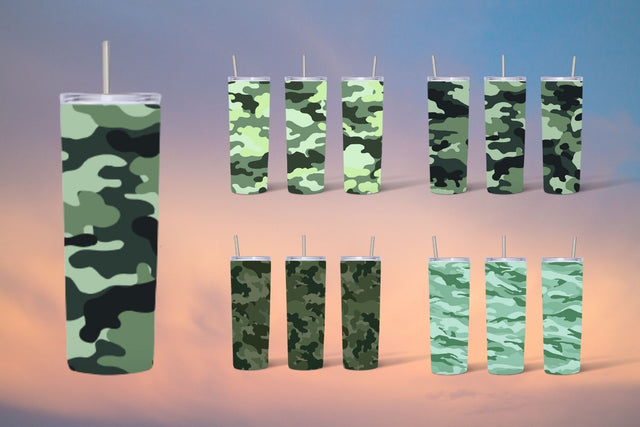 Green Camo Tumbler Sublimation Sublimation SvgOcean 