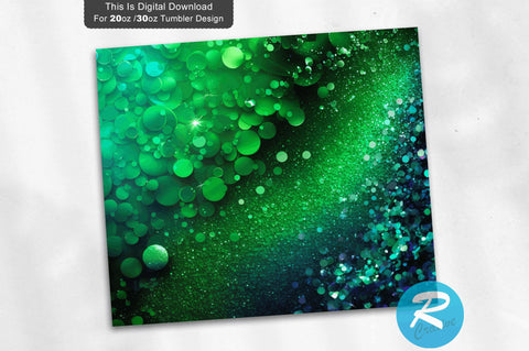 Green Glitter 20 oz / 30 oz Tumbler PNG Sublimation Regulrcrative 