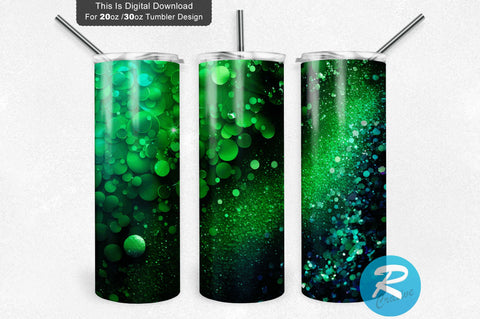Green Glitter 20 oz / 30 oz Tumbler PNG Sublimation Regulrcrative 