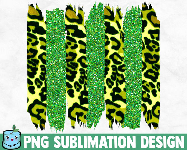 Green Glitter Leopard Brush Strokes SVG MintyMarshmallows 