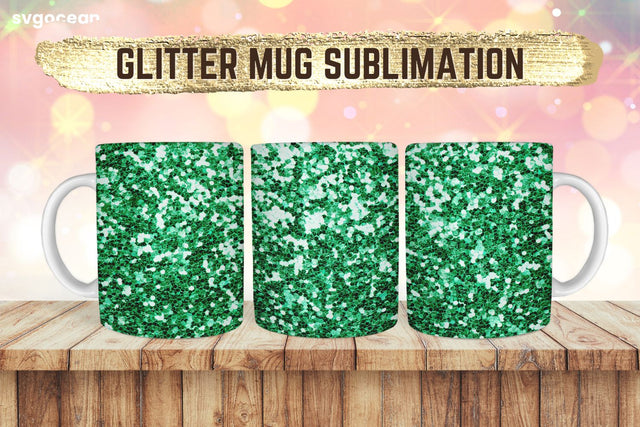 Green Glitter Mug | PNG Bundle | Mug Wrap Sublimation SvgOcean 