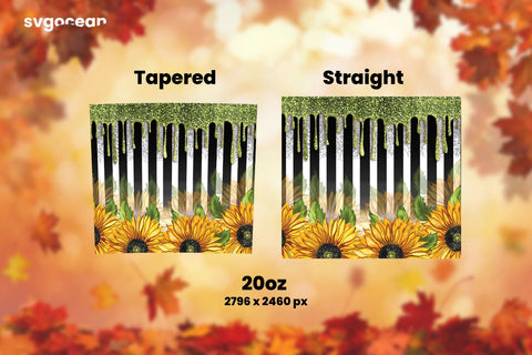 Green Glitter Tumbler | Skinny 20 oz | Tapered | Straight Sublimation SvgOcean 