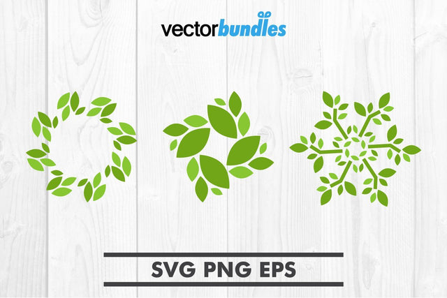 Green leaf clip art svg SVG vectorbundles 