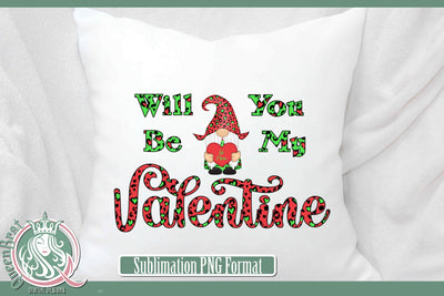 Green Leopard Be My Valentine Gnome Sublimation Sublimation QueenBrat Digital Designs 