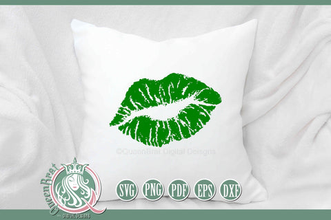 Green Lips SVG SVG QueenBrat Digital Designs 