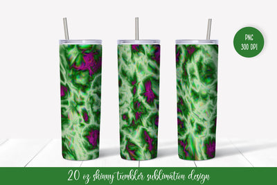 Green Magenta Tumbler Wrap Sublimation. Abstract Tumbler Sublimation LaBelezoka 