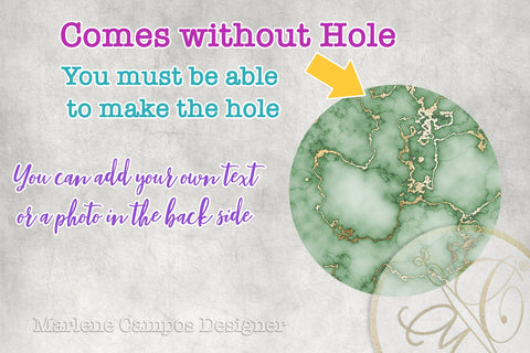 Green Marble Round Keychain Sublimation + SVG Sublimation Marlene Campos 