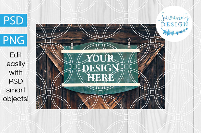 Green Metal Sign Mockup Mock Up Photo SavanasDesign 