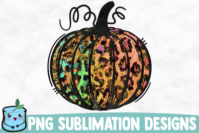 Green Orange Leopard Sublimation Pumpkin Sublimation MintyMarshmallows 