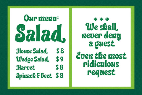 Green Peas - Decorative Font Font Four Lines Std. 