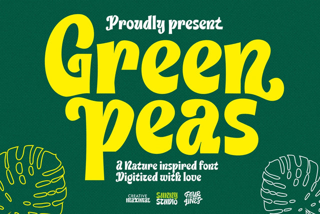 Green Peas - Decorative Font Font Four Lines Std. 