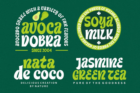 Green Peas - Decorative Font Font Four Lines Std. 