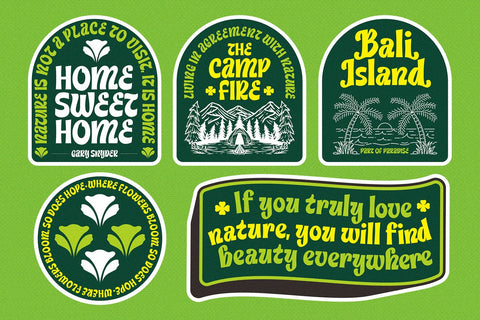 Green Peas - Decorative Font Font Four Lines Std. 